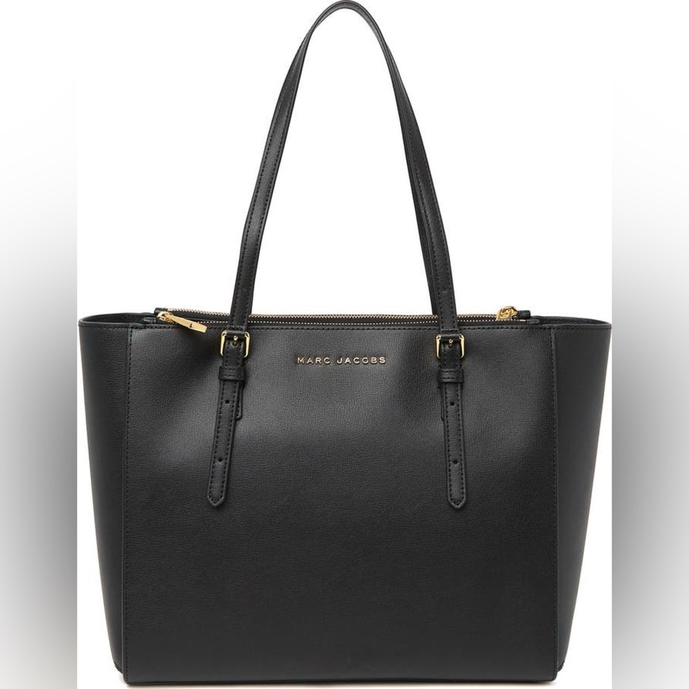 Marc Jacobs Black Structured Commuter  Tote Bag